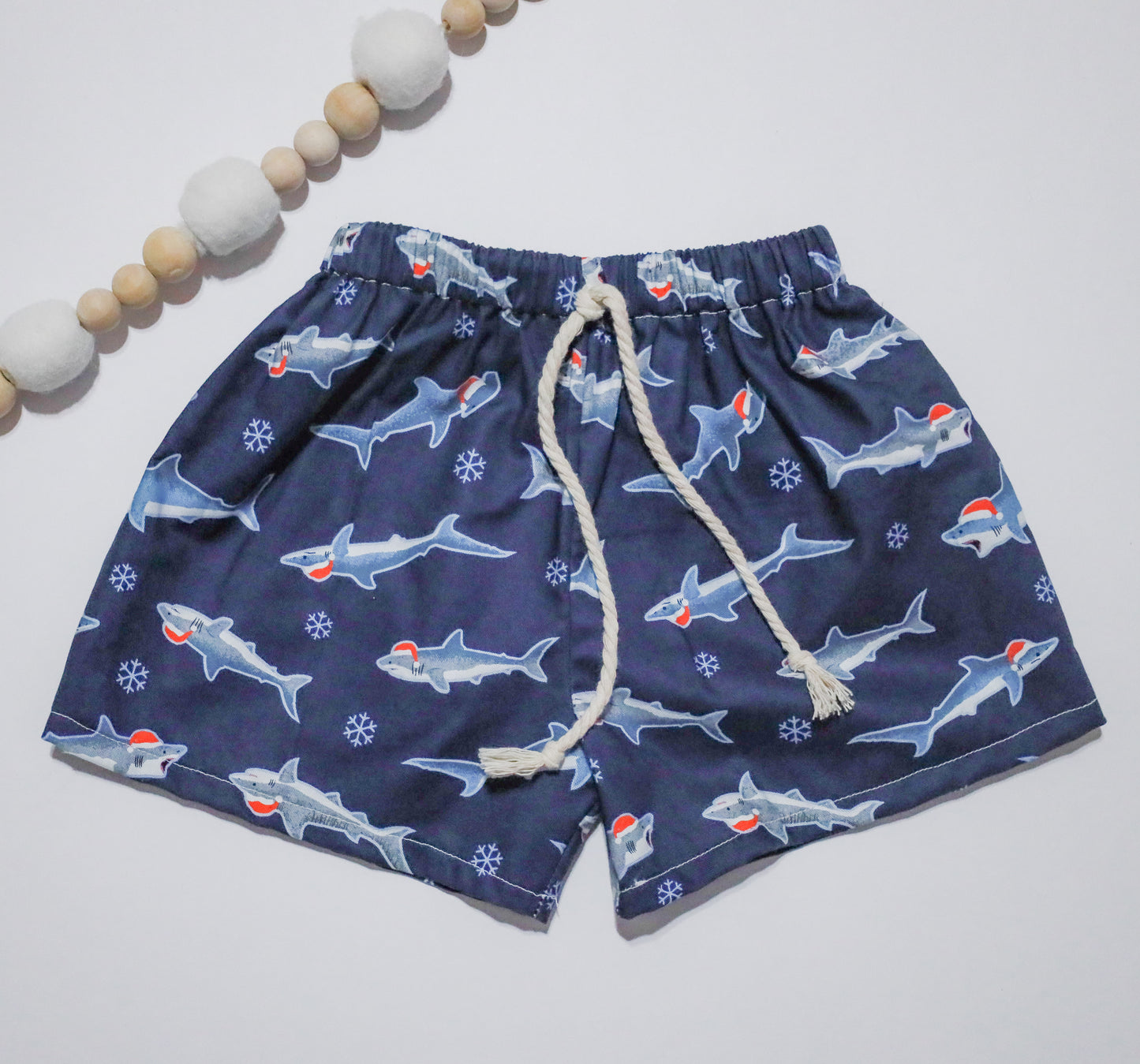 Christmas Sharks Shorts