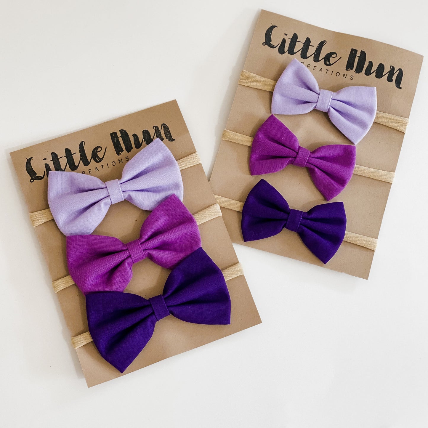 Shades of Purple Bow Set-Nylon